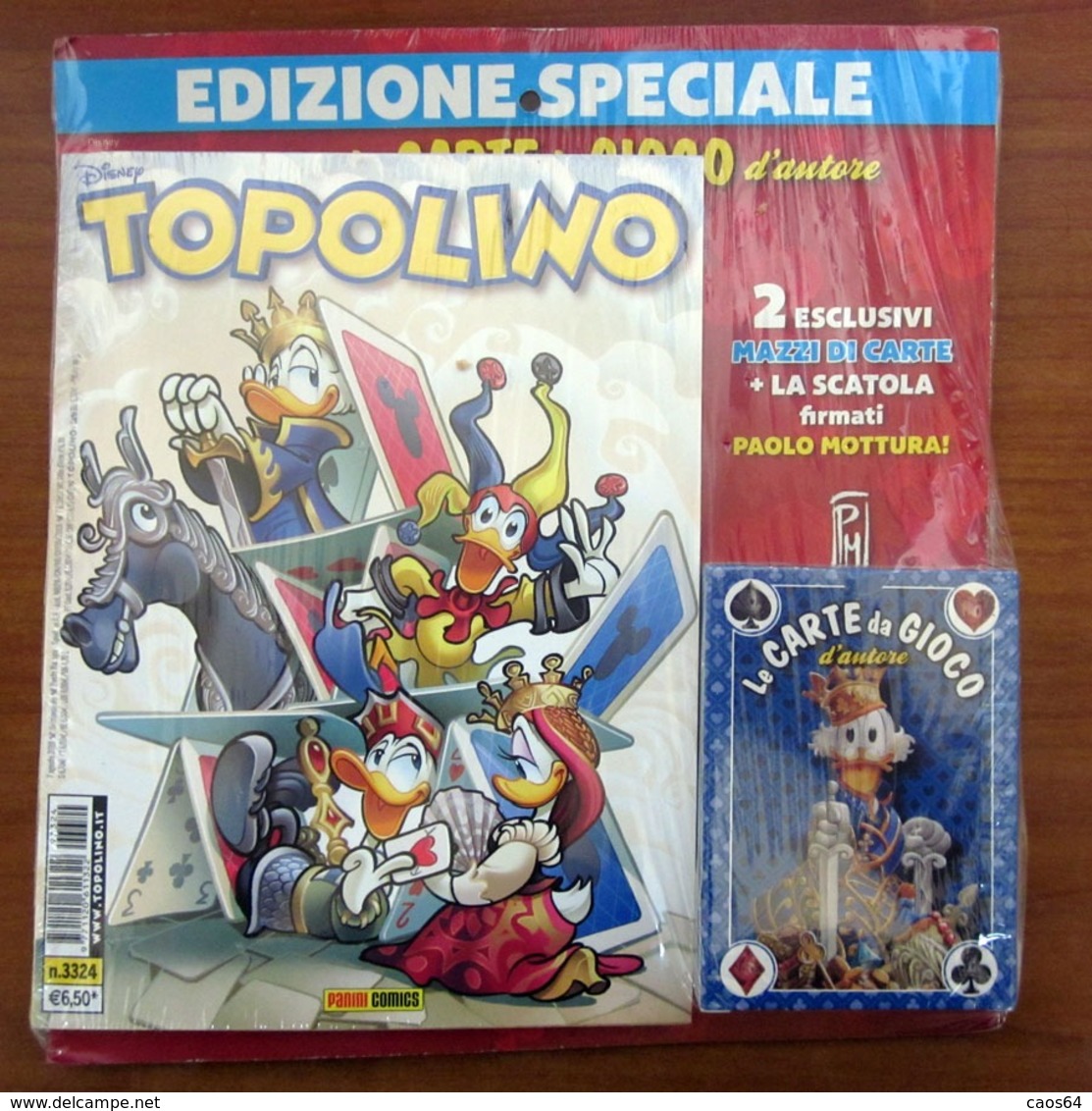 TOPOLINO 3324 UN MAZZO CARTE DA GIOCO PAOLO MOTTURA NEW - Disney