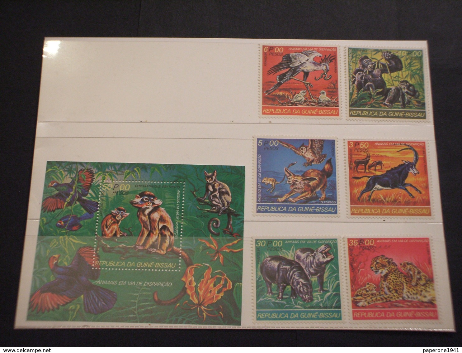 GUINEA BISSAU - 1978 FAUNA 6 VALORI + BF - NUOVI(++) - Guinea-Bissau