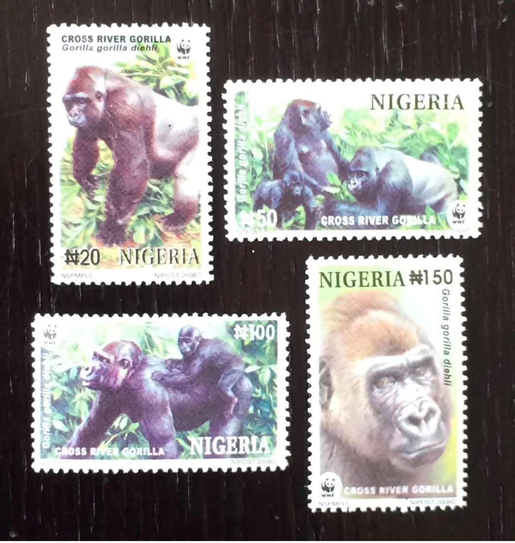 Nigeria 2008; WWF Fauna Wild Animals Mankey Gorila; MNH VF** Nice Set! - Nuovi