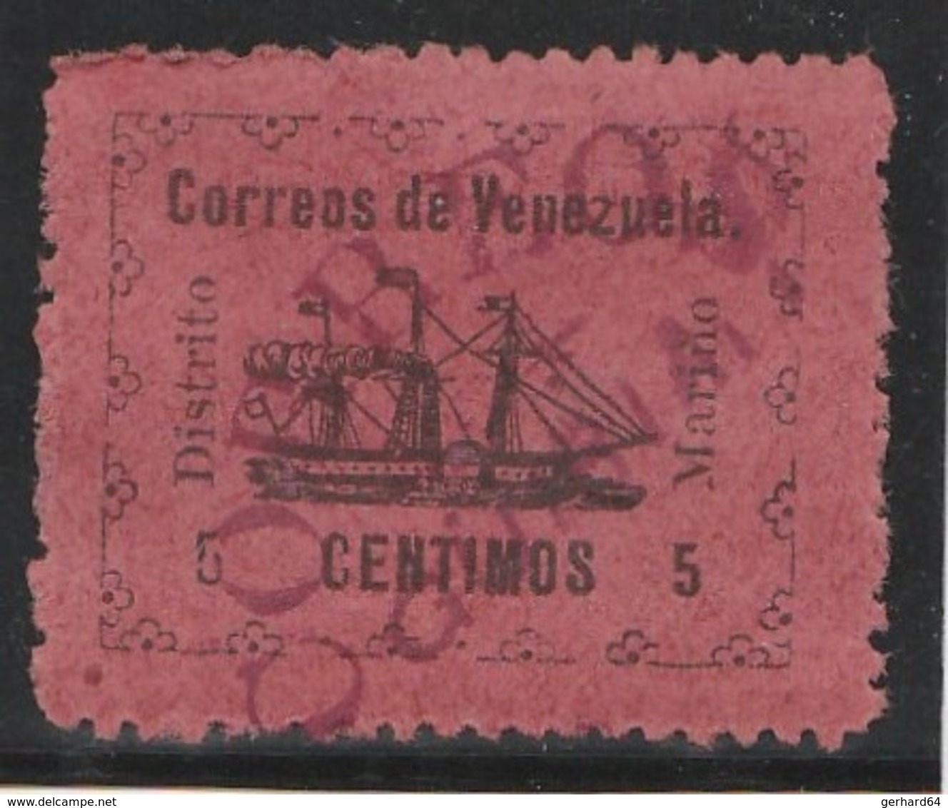 VENEZUELA 1903 – Estado Maturin - 5 Centimos (Yvert N° 97 II) Oblitéré (cancelado) - Venezuela