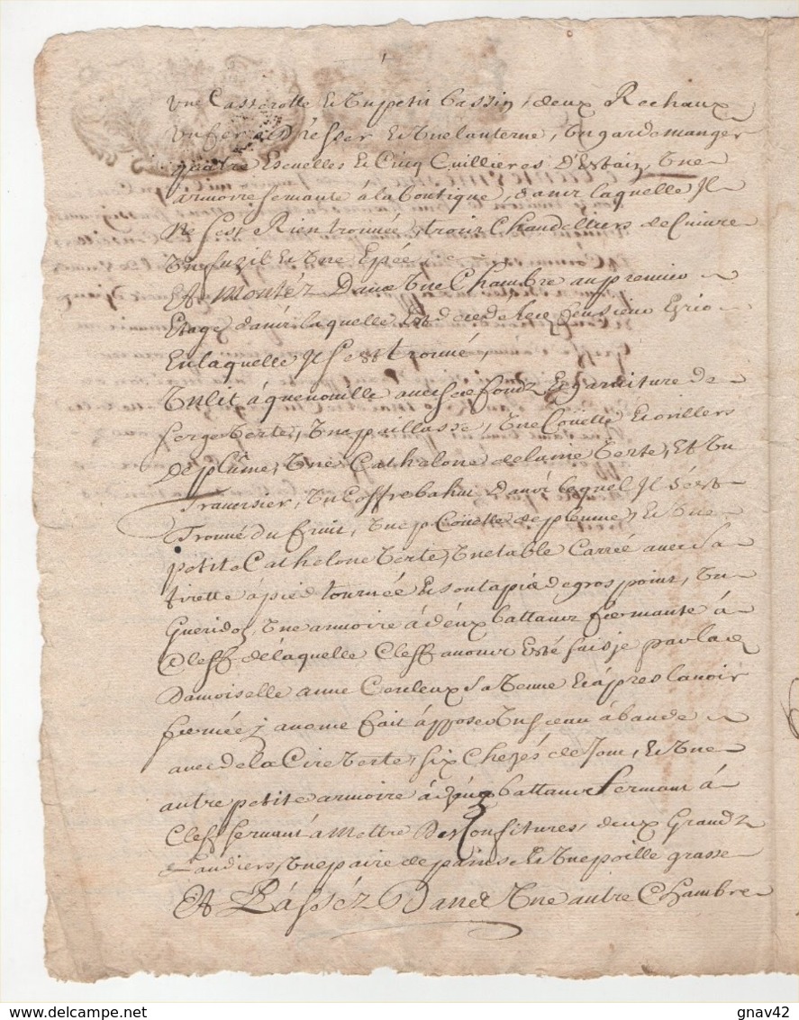 Bretagne Vannes 1712 Apposition De Scellés Après Décès Jean Querio Maitre Chirurgien - Manuscrits