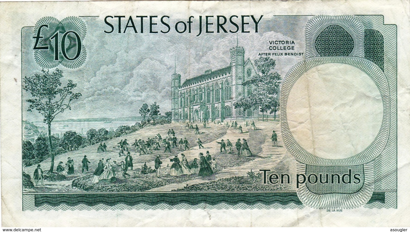 JERSEY 10 POUNDS ND 1976 - 1988 VF P-13a "free Shipping Via Registered Air Mail" - Jersey