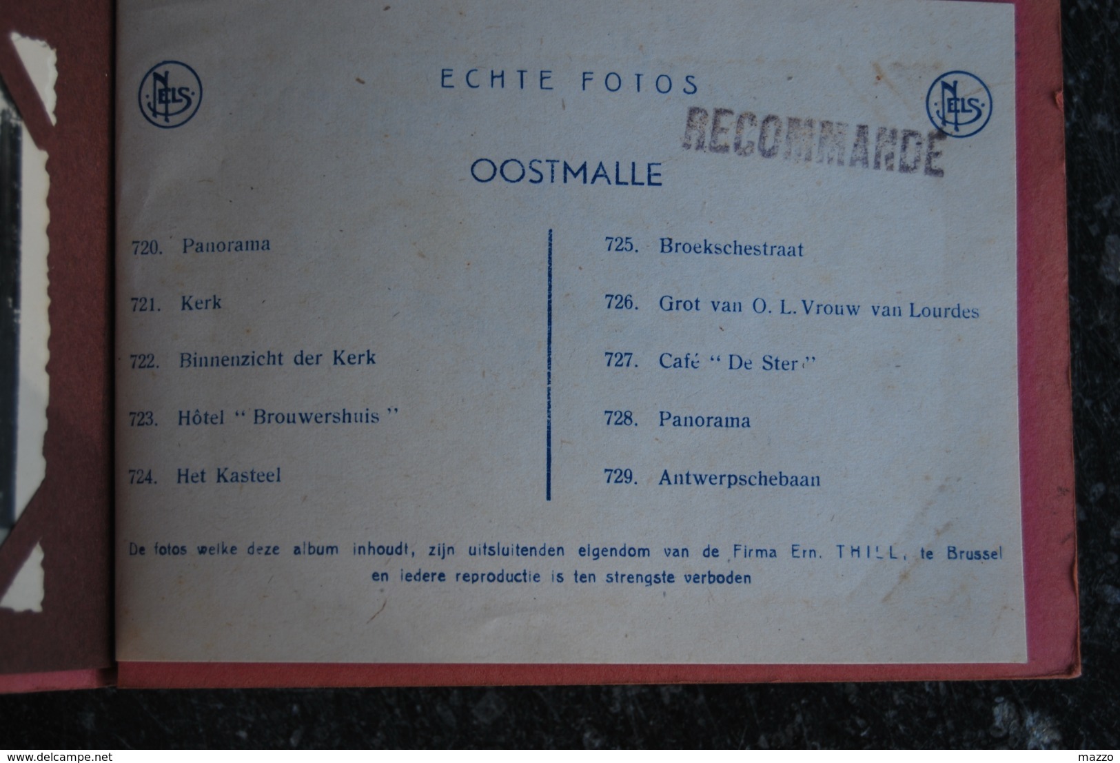 1812/ OOSTMALLE- Carnet De 10 Photos (9 X 6,5cm)Nels - Malle