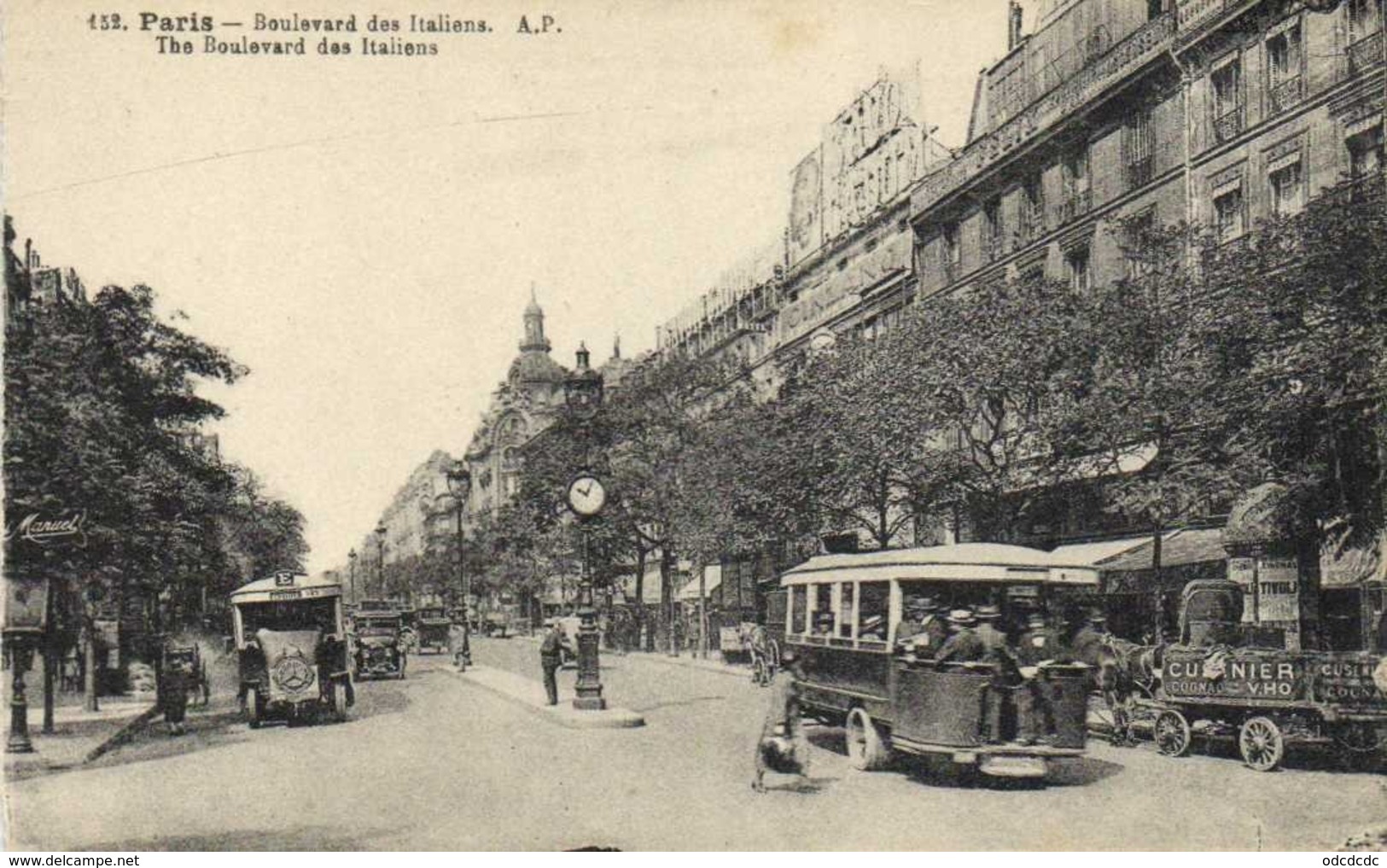 PARIS  Boulevard Des Italiens AUTOBUS  Bon Plan Attelage CUSENIER  Gognac V.H.O. RV - Paris (09)