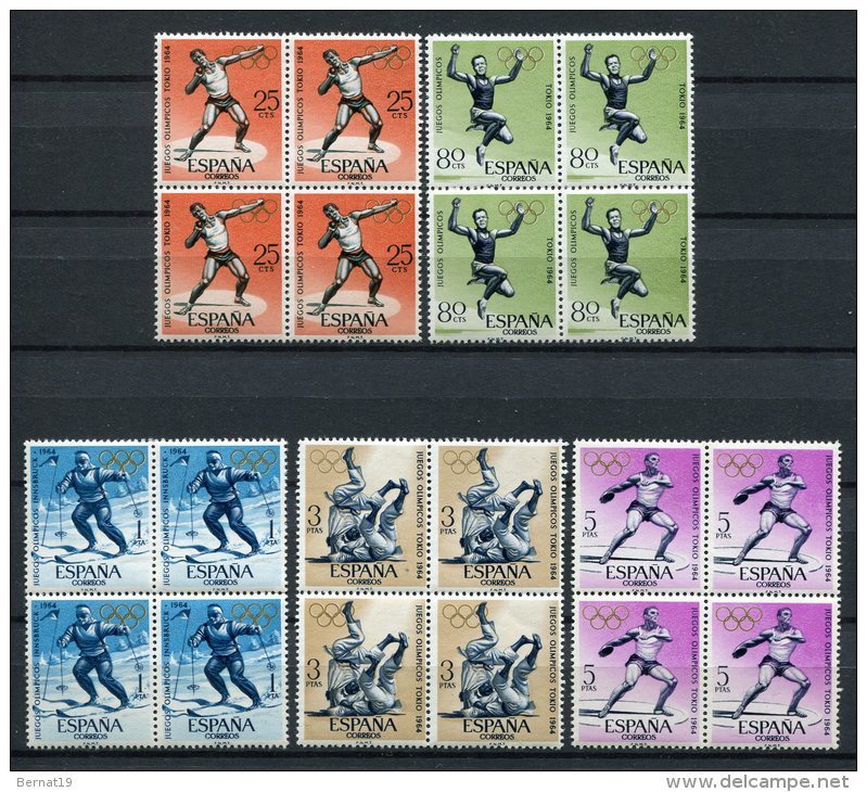 España 1964. Edifil 1617-21 X 4 ** MNH. - Unused Stamps