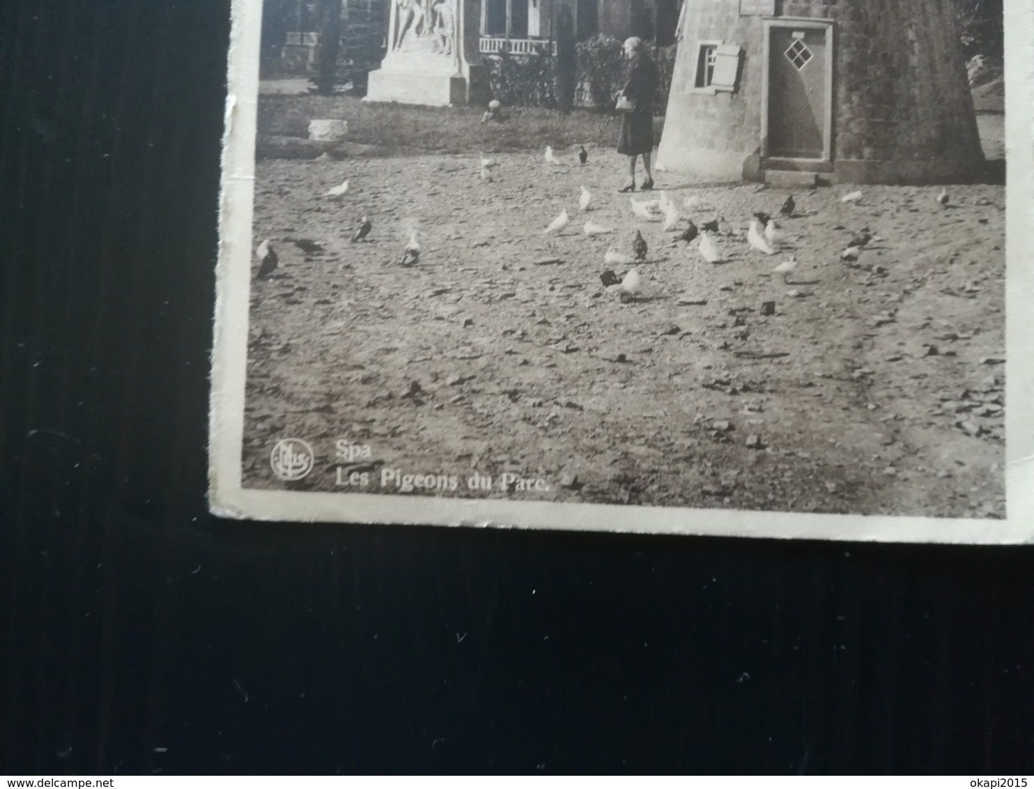 ATTELAGE  CHÈVRE ENFANTS AU PARC DE SPA UNE PHOTO ORIGINALE DE 1935 + UNE CARTE POSTALE PARC + 4 PHOTOS  BELGIQUE LIÈGE