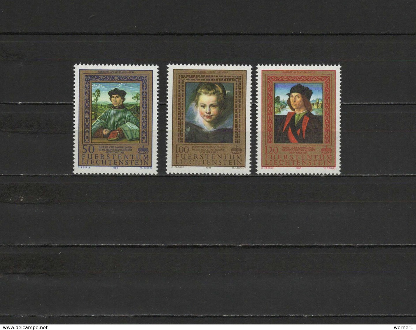 Liechtenstein 1985 Paintings Raphael - Raffael, Rubens, Massys Set Of 3 MNH - Otros & Sin Clasificación