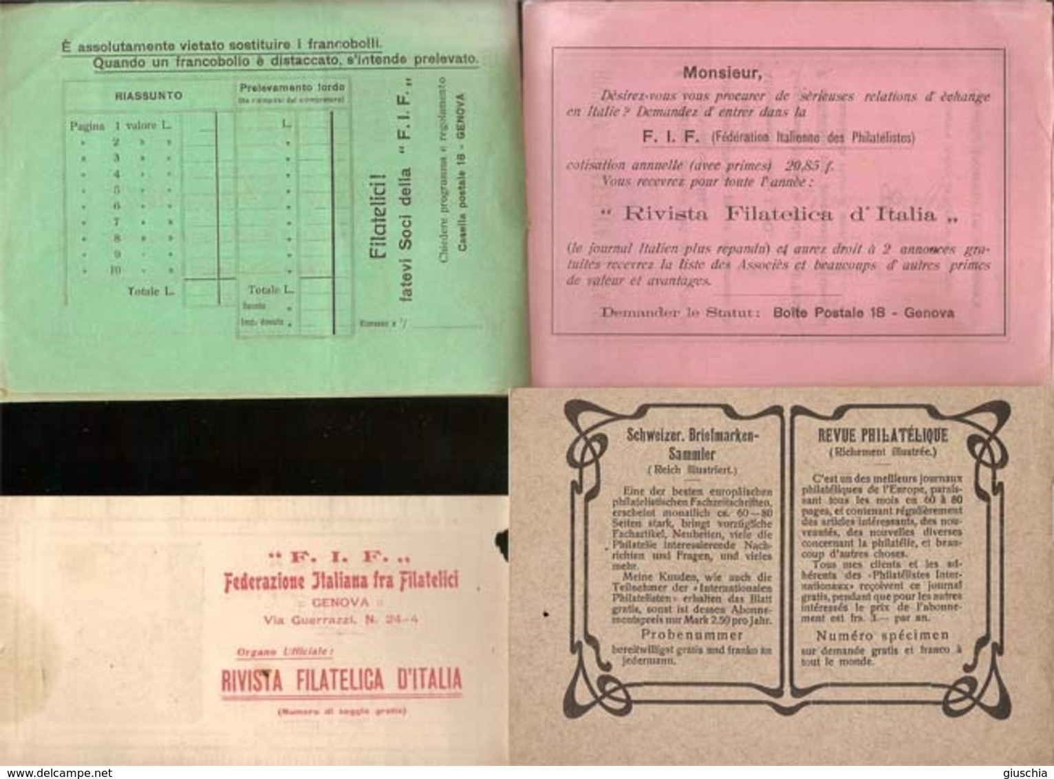 (L).Tre Libretti Per Francobolli (vuoti),2 Italiani 1 Estero + Un Filigranoscopio (primi Anni Del '900) (81-a13) - Altri & Non Classificati