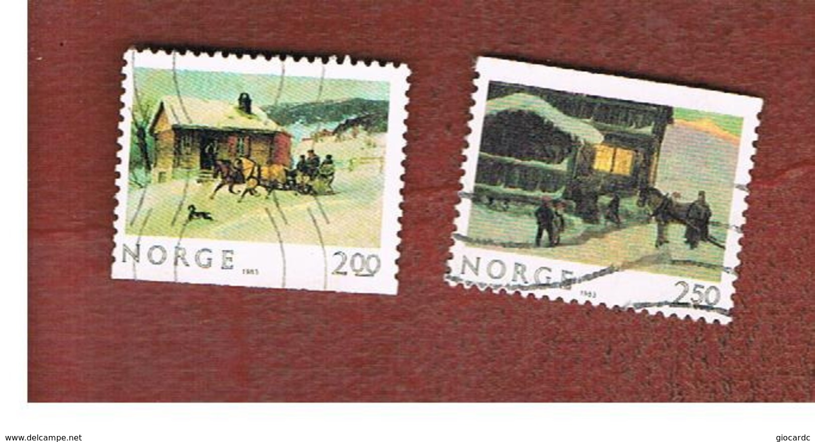 NORVEGIA  (NORWAY)    SG 924.925  -   1983 CHRISTMAS (COMPLET SET OF 2)  -      USED ° - Usati