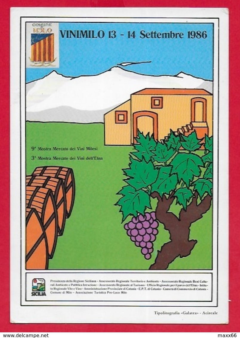 CARTOLINA NV ITALIA - VINIMILO 1986 - Mostra Mercato Dei Vini Milesi E Dell'Etna - 10 X 15 - Fiere