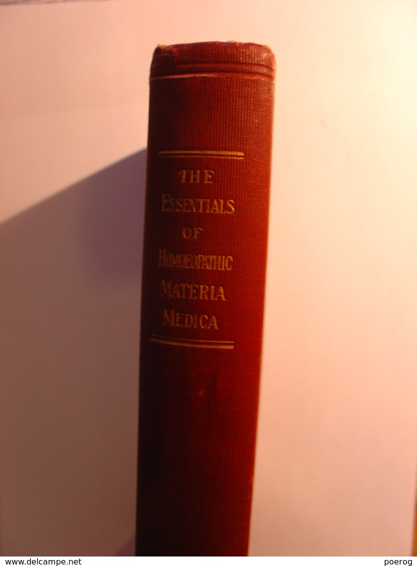 ESSENTIALS OF HOMEOPATHIC MATERIA MEDICA AND PHARMACY - W.A. DEWEY - BOERICKE & TAFEL 1908 livre en anglais homeopathie