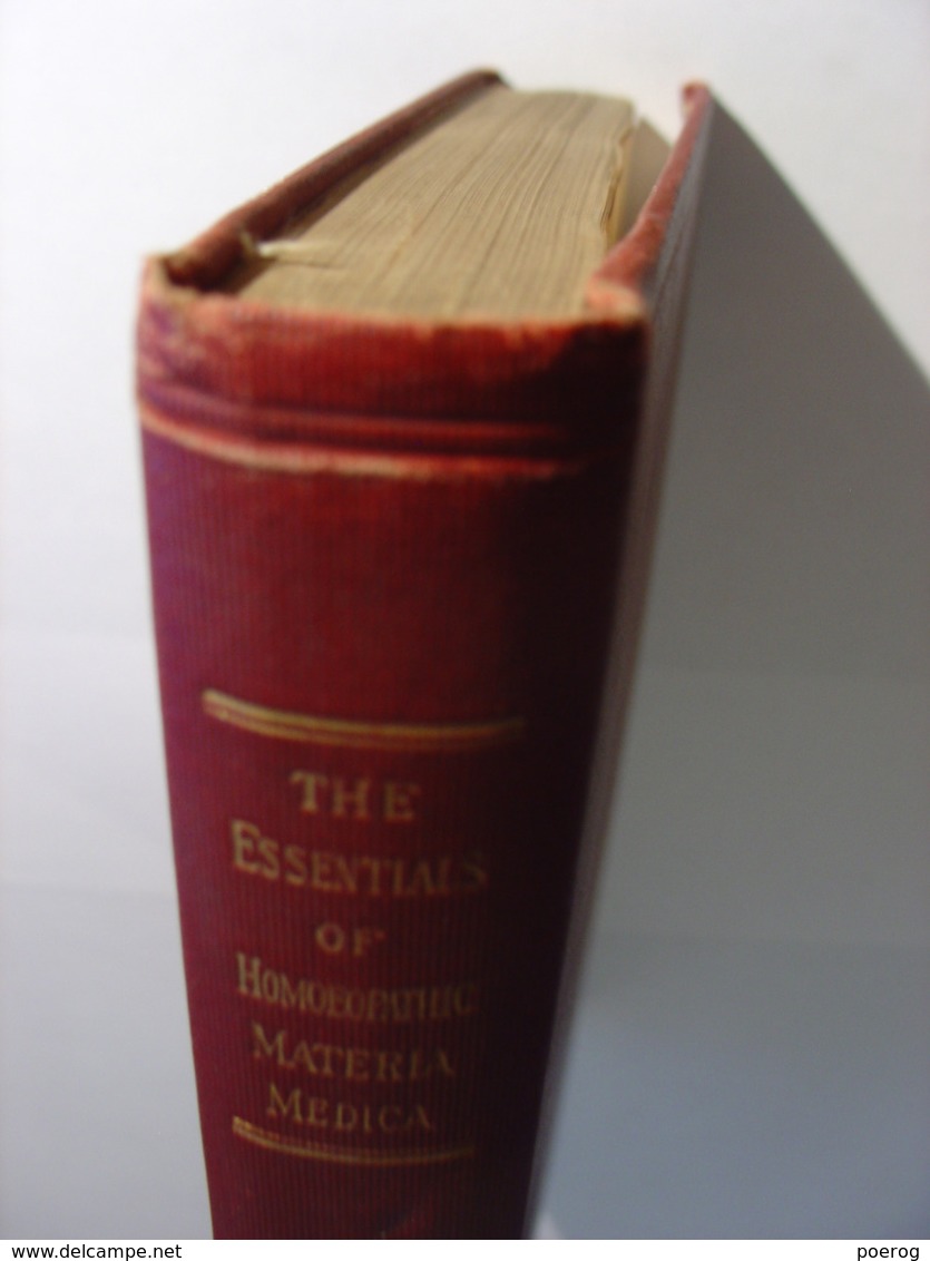 ESSENTIALS OF HOMEOPATHIC MATERIA MEDICA AND PHARMACY - W.A. DEWEY - BOERICKE & TAFEL 1908 livre en anglais homeopathie