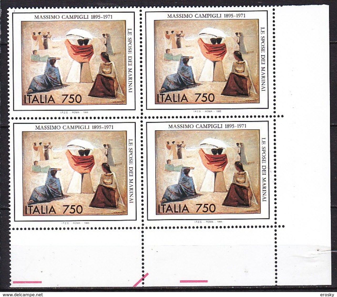 PGL DF598 - ITALIA REPUBBLICA 1995 SASSONE N°2181 ** QUARTINA - 1991-00: Mint/hinged