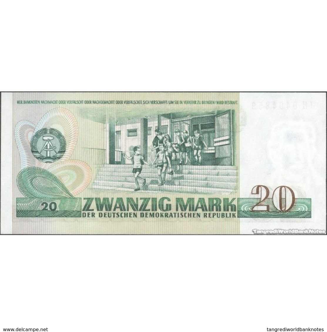 TWN - GERMANY, DEMOCRATIC REPUBLIC 29b - 20 Mark 1975 (1986) Prefix JN UNC - 20 Mark