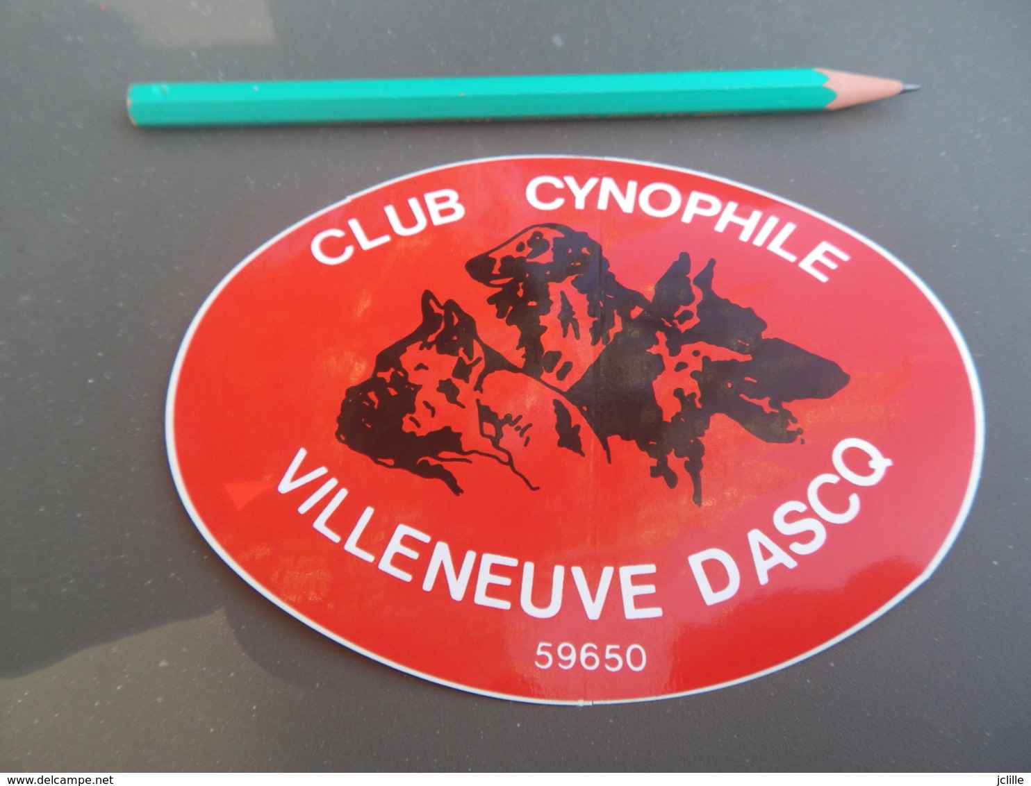 Autocollant - Ville - VILLENEUVE D'ASCQ - CLUB CYNOPHILE - CHIEN - Stickers