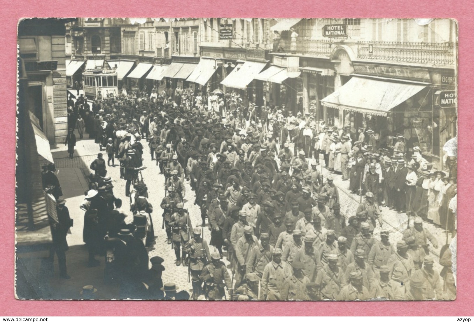 68 - MÜLHAUSEN - MULHOUSE - Carte Photo  Gefangen Transport - Prisonniers Français Du Hartmannsweilerkopf - Guerre 14/18 - Mulhouse