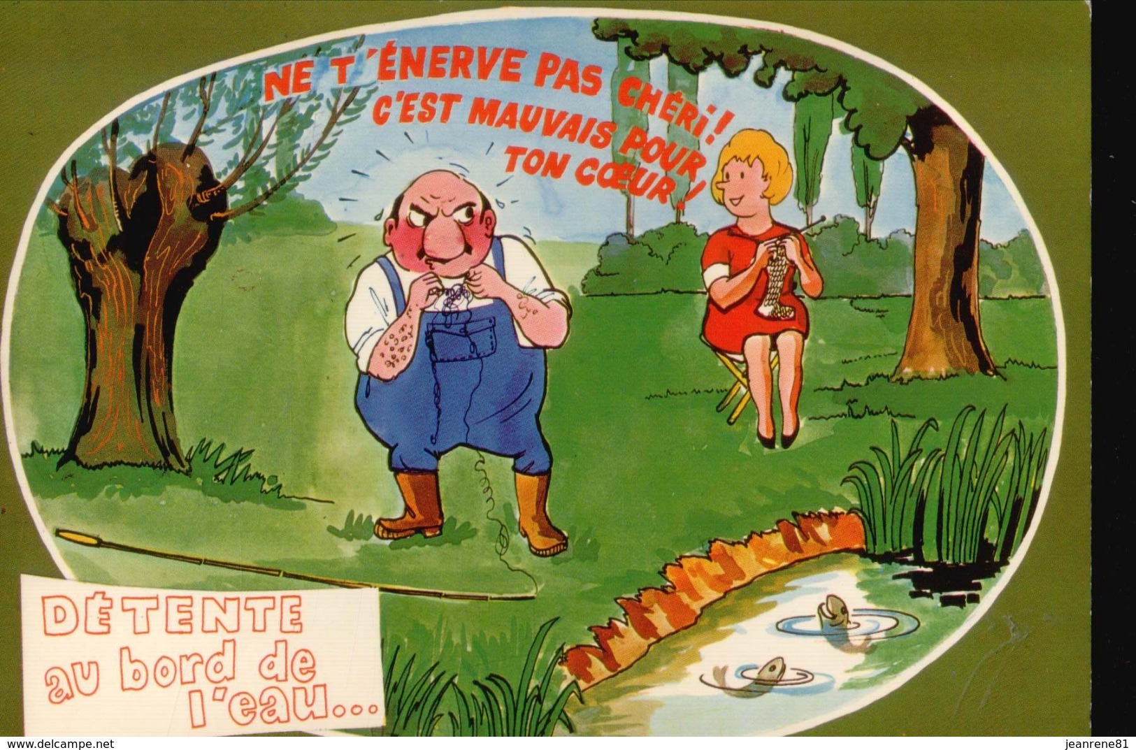 LOT151.....18 CPSM HUMOUR  SUR LA PECHE - 5 - 99 Postcards