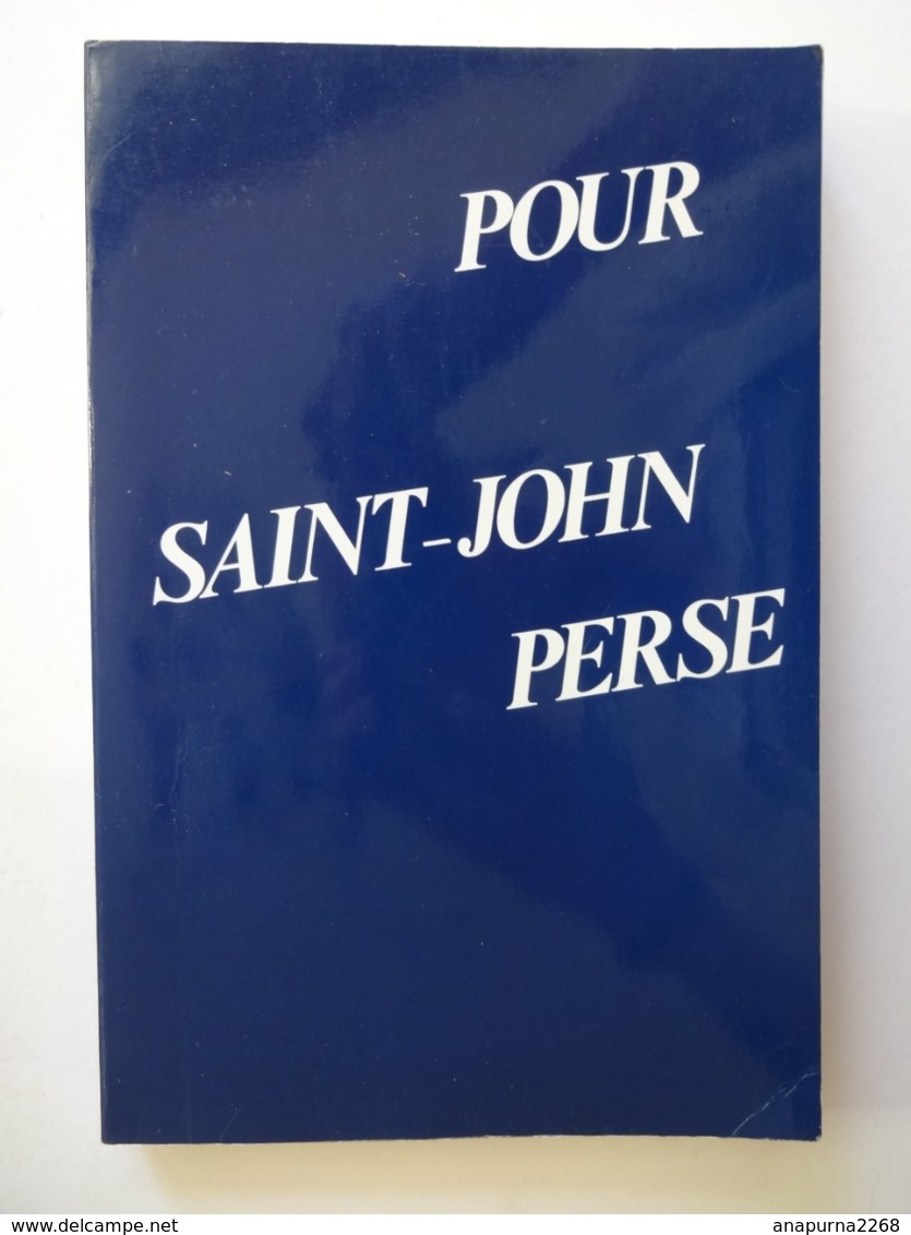 POUR SAINT JOHN PERSE ...PRESSES UNIVERSITAIRES CRÉOLES....L'HARMATTAN - French Authors