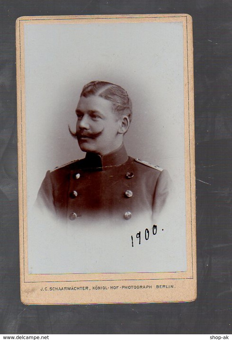 Y9684/ CDV Foto Soldat Militär  Atelier Schaarwächter, Berlin 1900 - Sonstige & Ohne Zuordnung