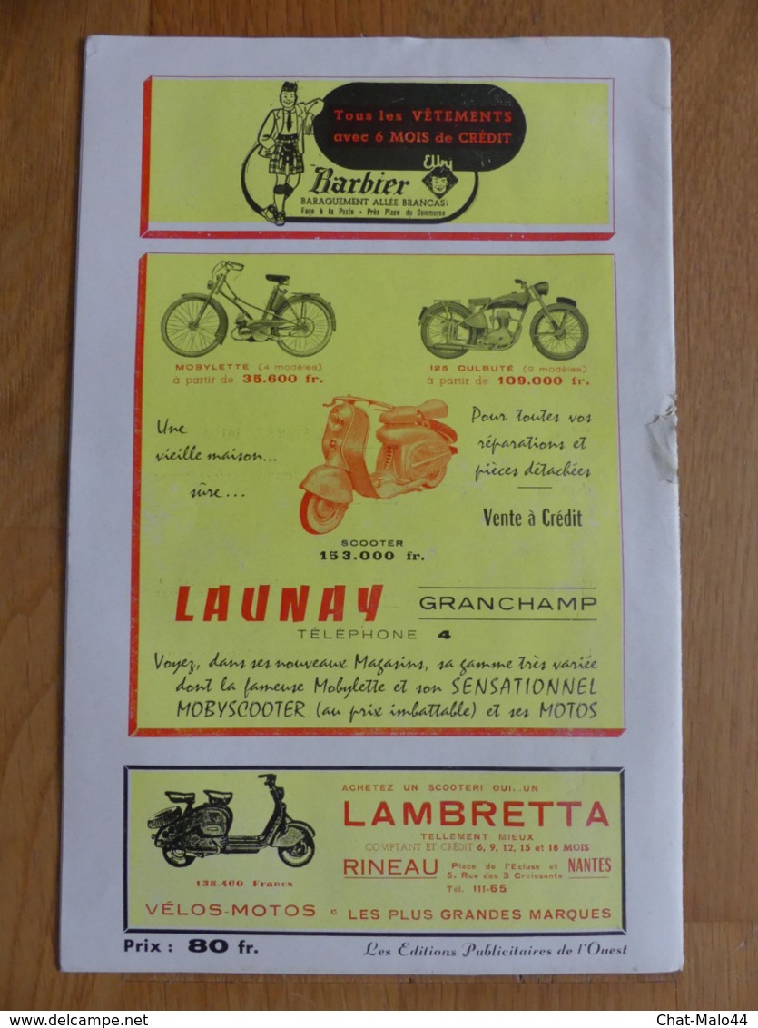 Club Motocycliste Sucéen. Moto-Cross Et Side-Car-Cross. 15 Mai 1955 Aux Buttes De La Rivière (Sucé-Sur-Erdre - 44) - Programmes