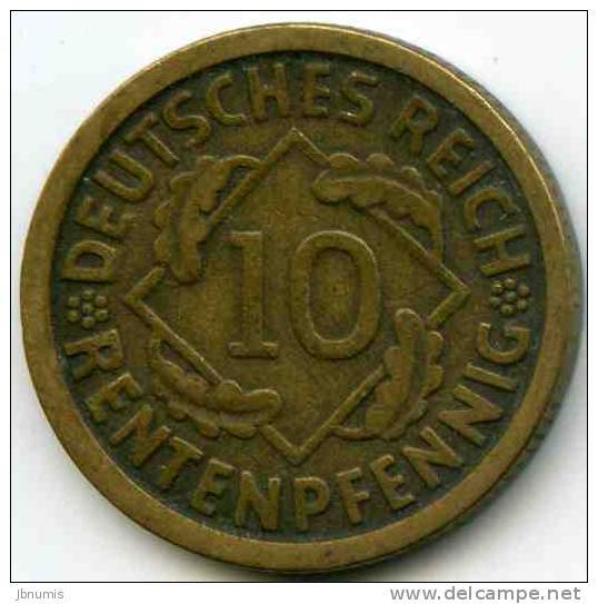 Allemagne Germany 10 Rentenpfennig 1924 J J 309 KM 33 - 10 Rentenpfennig & 10 Reichspfennig