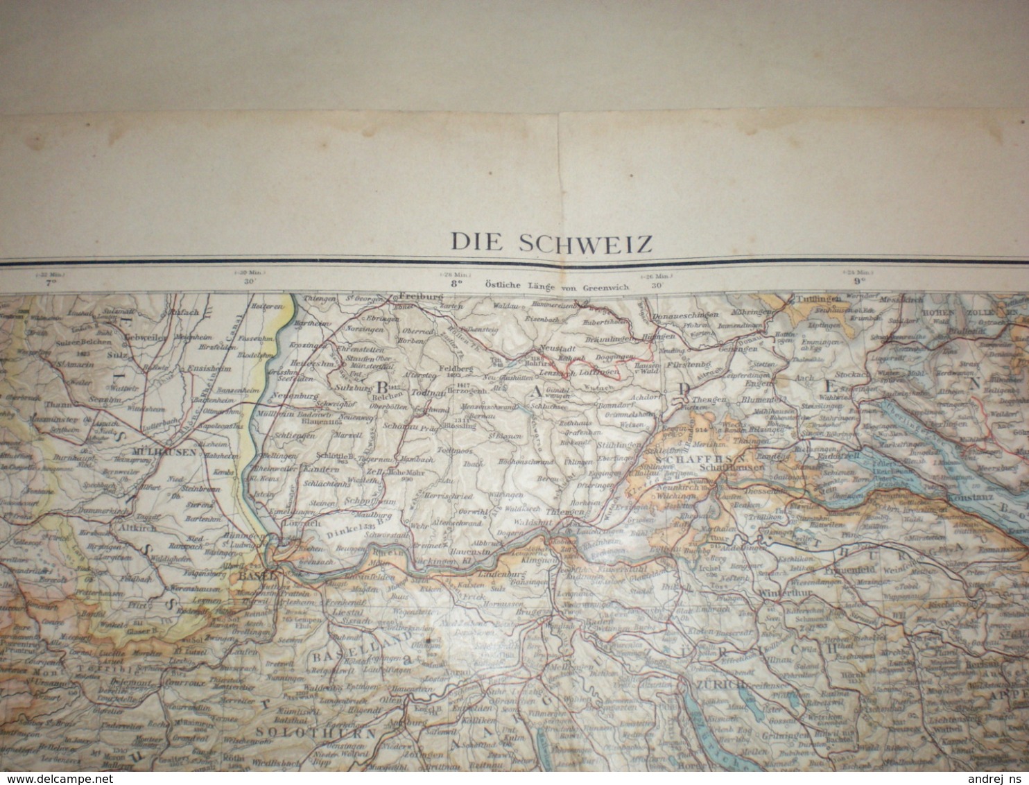 Die Sweiz Volks Und Familien Atlas A Shobel Leipzig 1901 Big Map - Cartes Géographiques