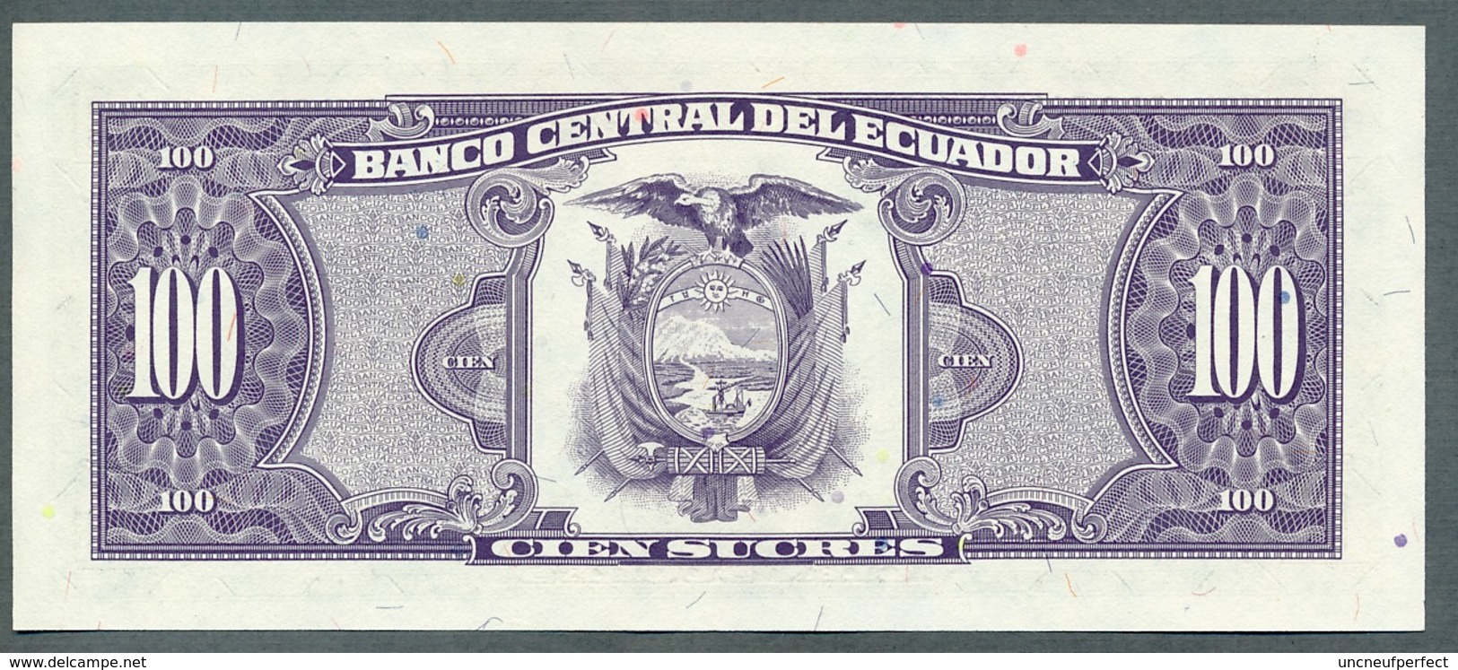 Pick 123Ab - 100 Sucres - 1993 - UNC N° 19410225 Série WF - Ecuador