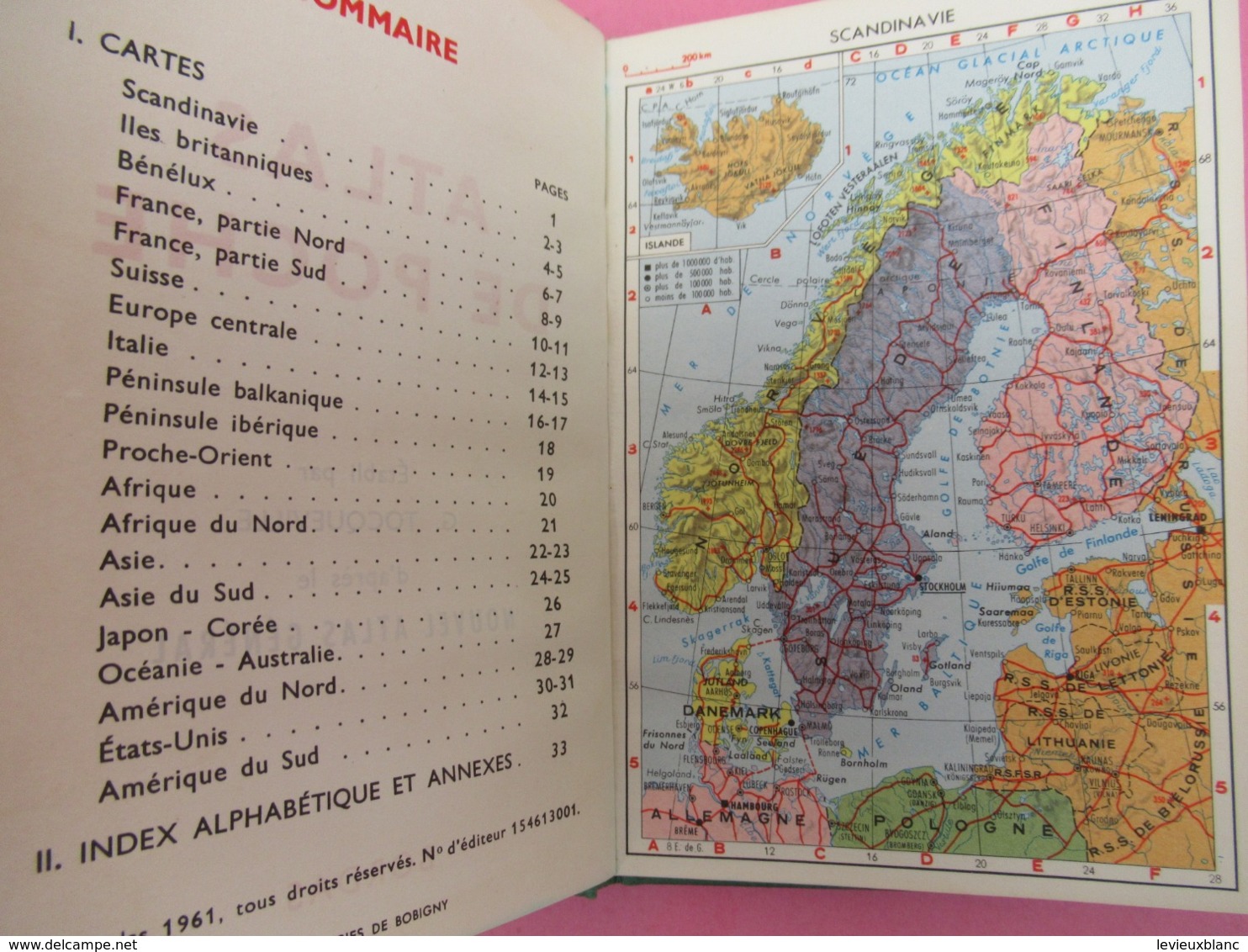 Atlas De Poche / Offert Par Gibert Jeune/ Le Monde / Bordas/ 1961        PGC370 - Carte Geographique