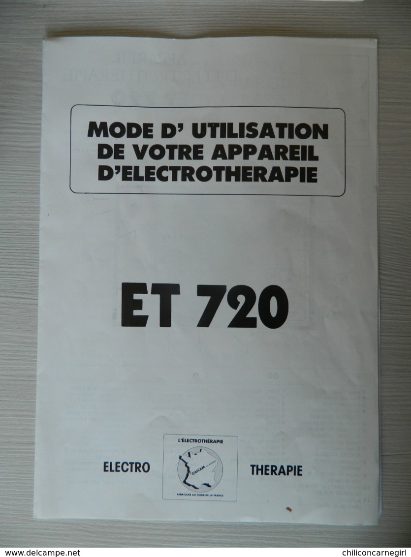 Valise d'Electrothérapie ET 720 Basses Fréquences Complète - Electrodes, clefs, notice, fusibles - MAZARAKIS - TB état