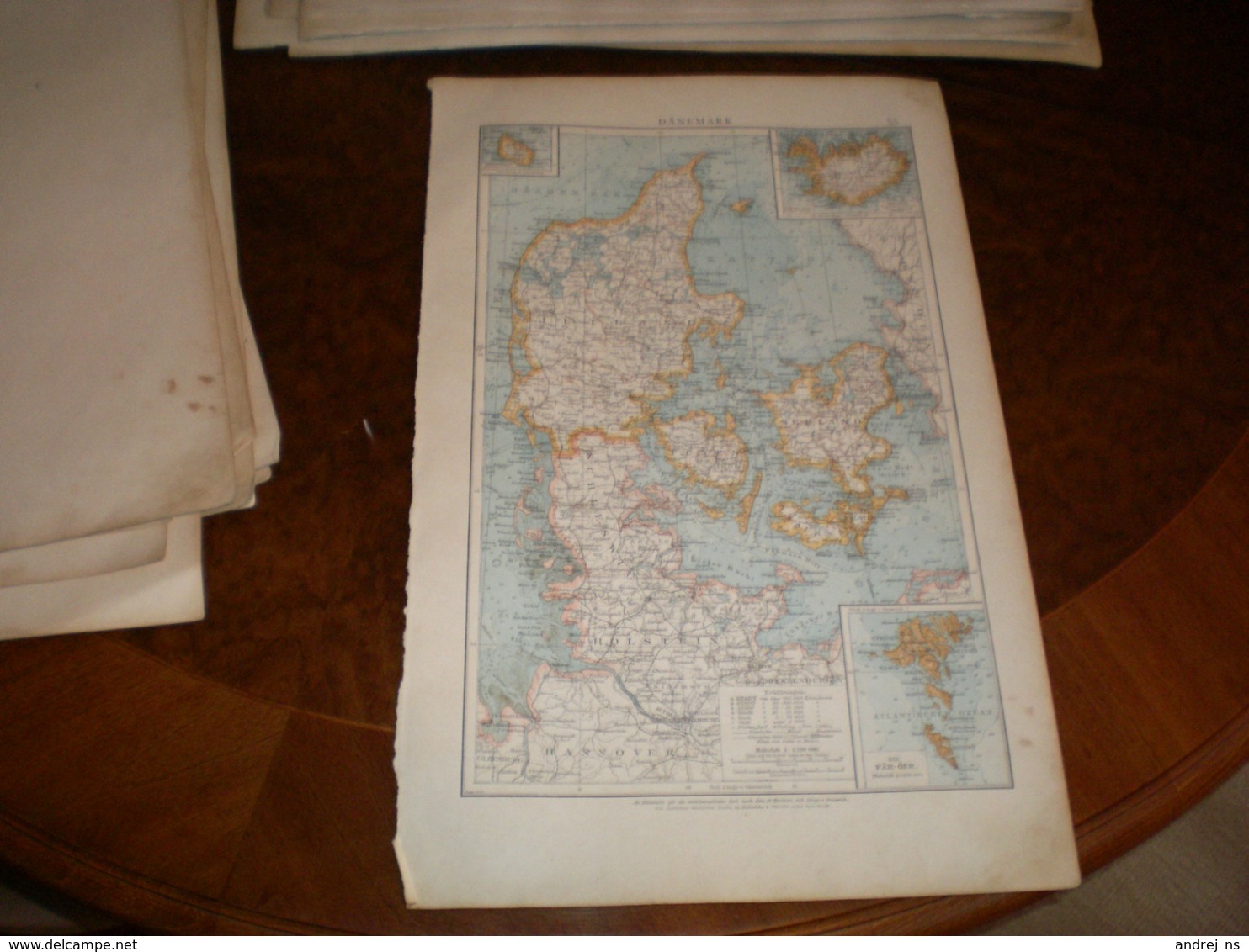 Danemark Volks Und Familien Atlas A Shobel Leipzig 1901 Big Map - Cartes Géographiques