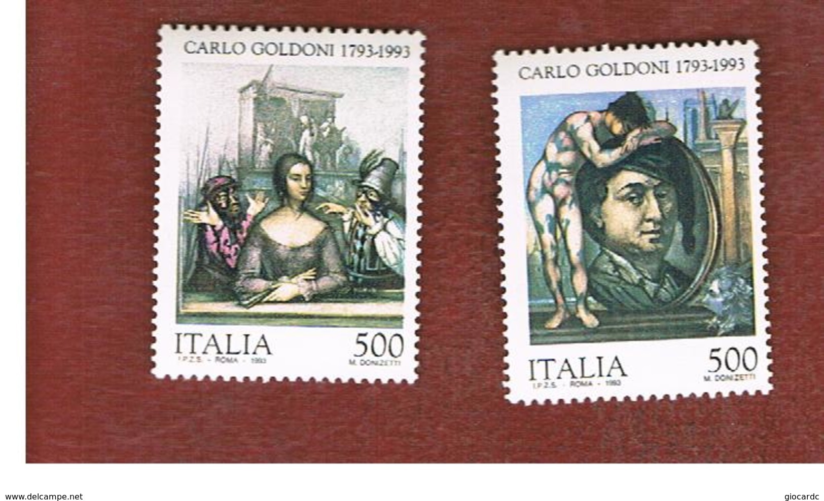 ITALIA - UN. 2071.2072 -   1993   CARLO GOLDONI (SERIE COMPLETA DI 2)   -  NUOVI **(MINT) - 1991-00:  Nuovi
