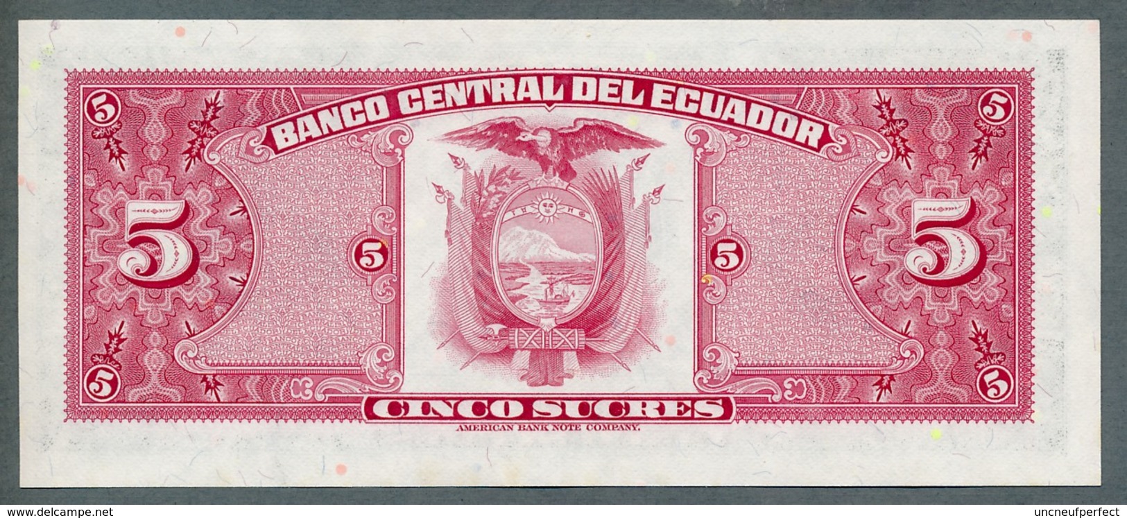 P-113d 5 Sucres (20.4.1983) UNC Série HZ N° 03850048 - Ecuador