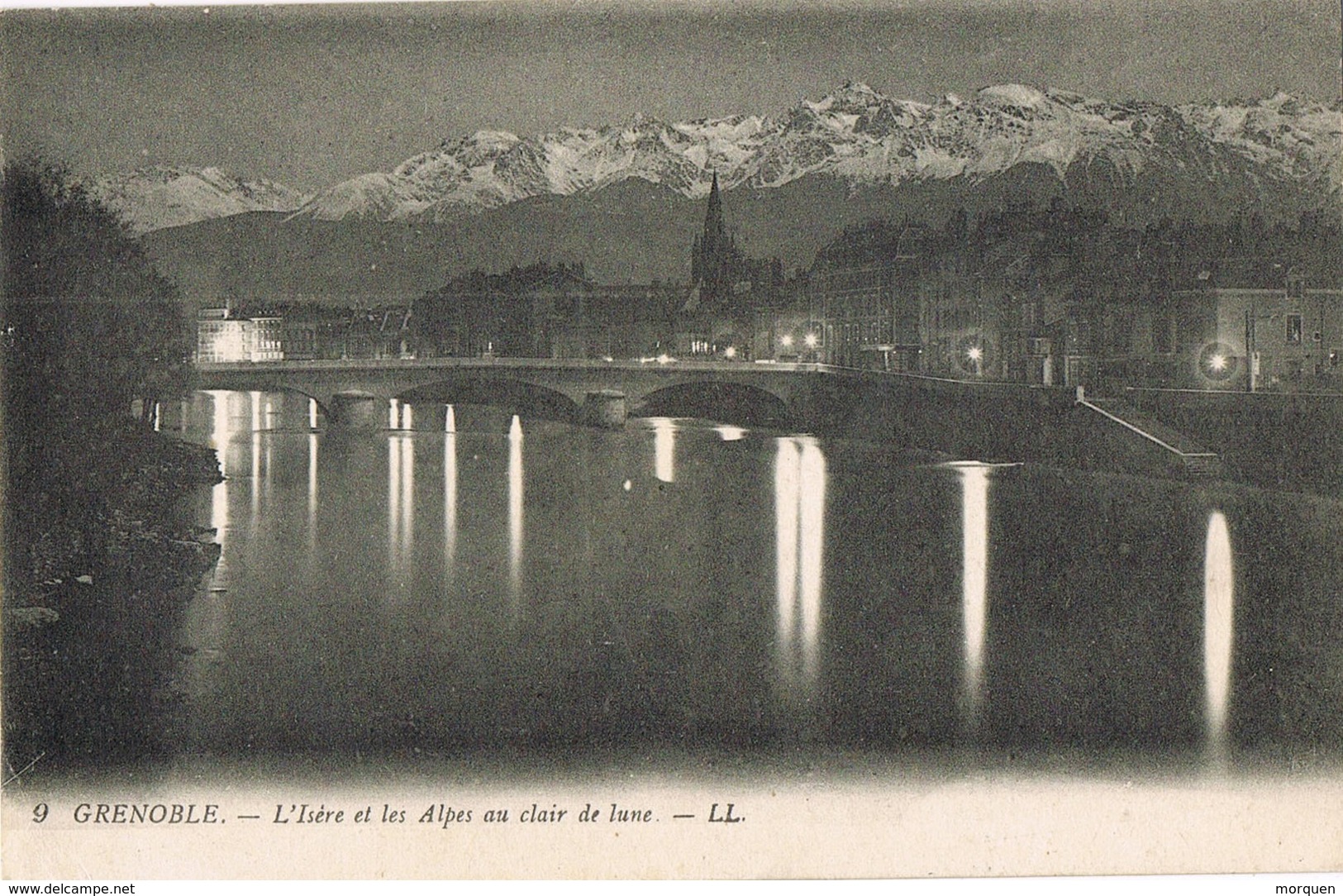 33986. Postal Gare De GRENOBLE (Isere) 1925. Vue Isere Et Les Alpes - Cartas & Documentos