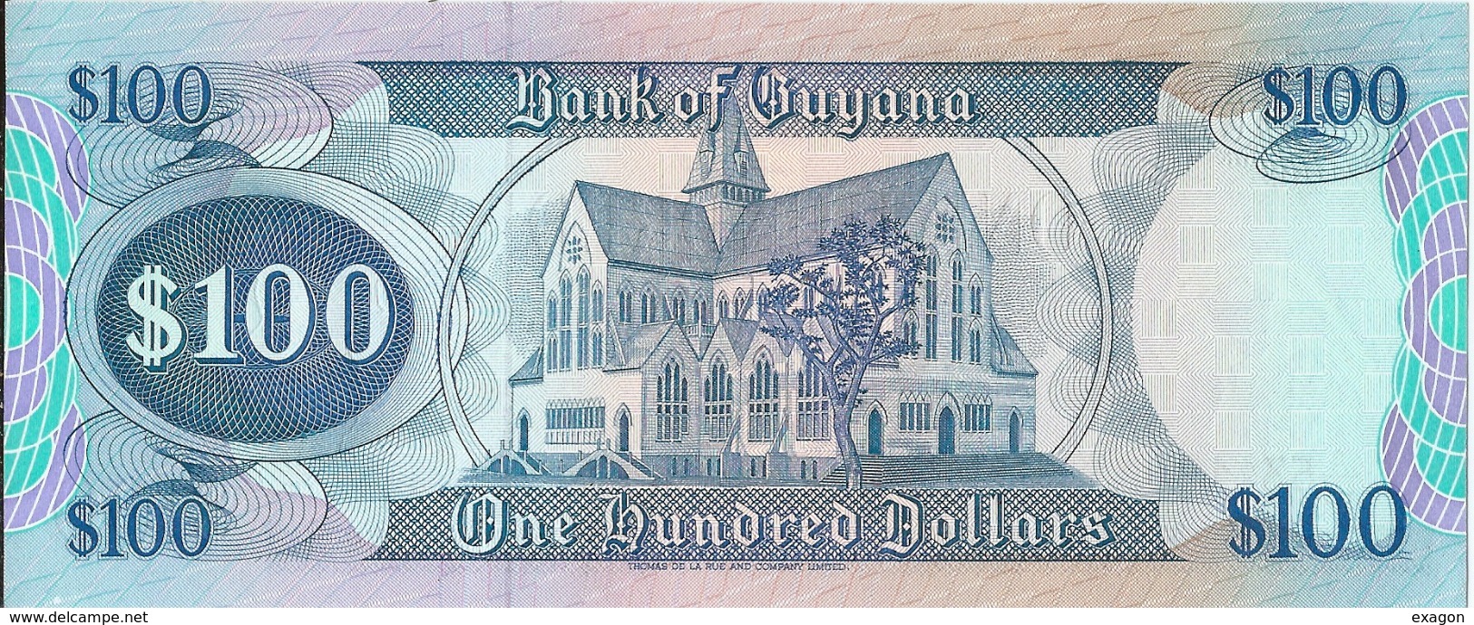 N. 1 Banconota -  100 Dollars  -  GUYANA  . Anno  2012 - Guyana