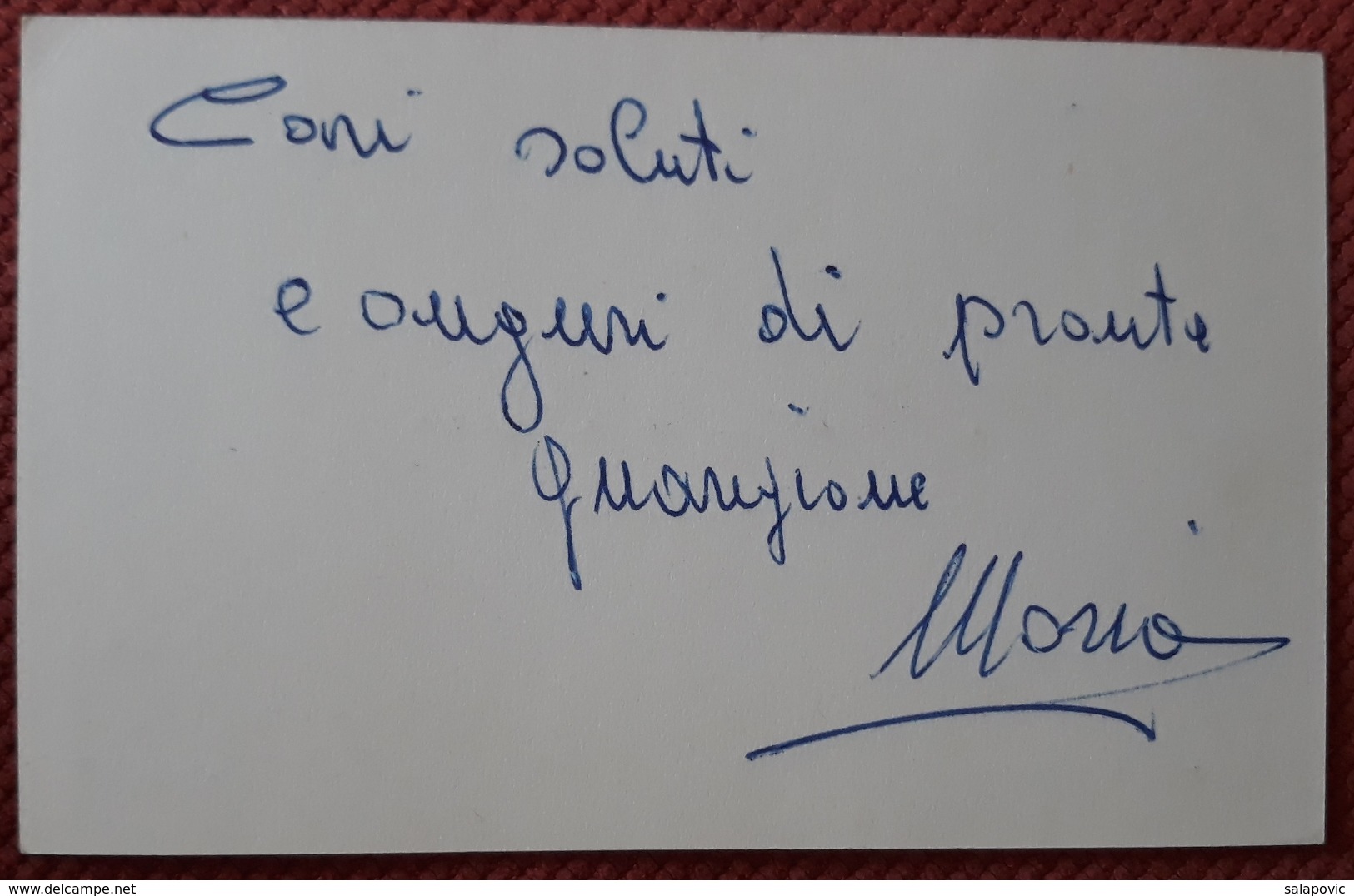 Mario Da Pozzo CALCIO FOOTBALL Visiting Card  Authograph SIGNATURE - Handtekening