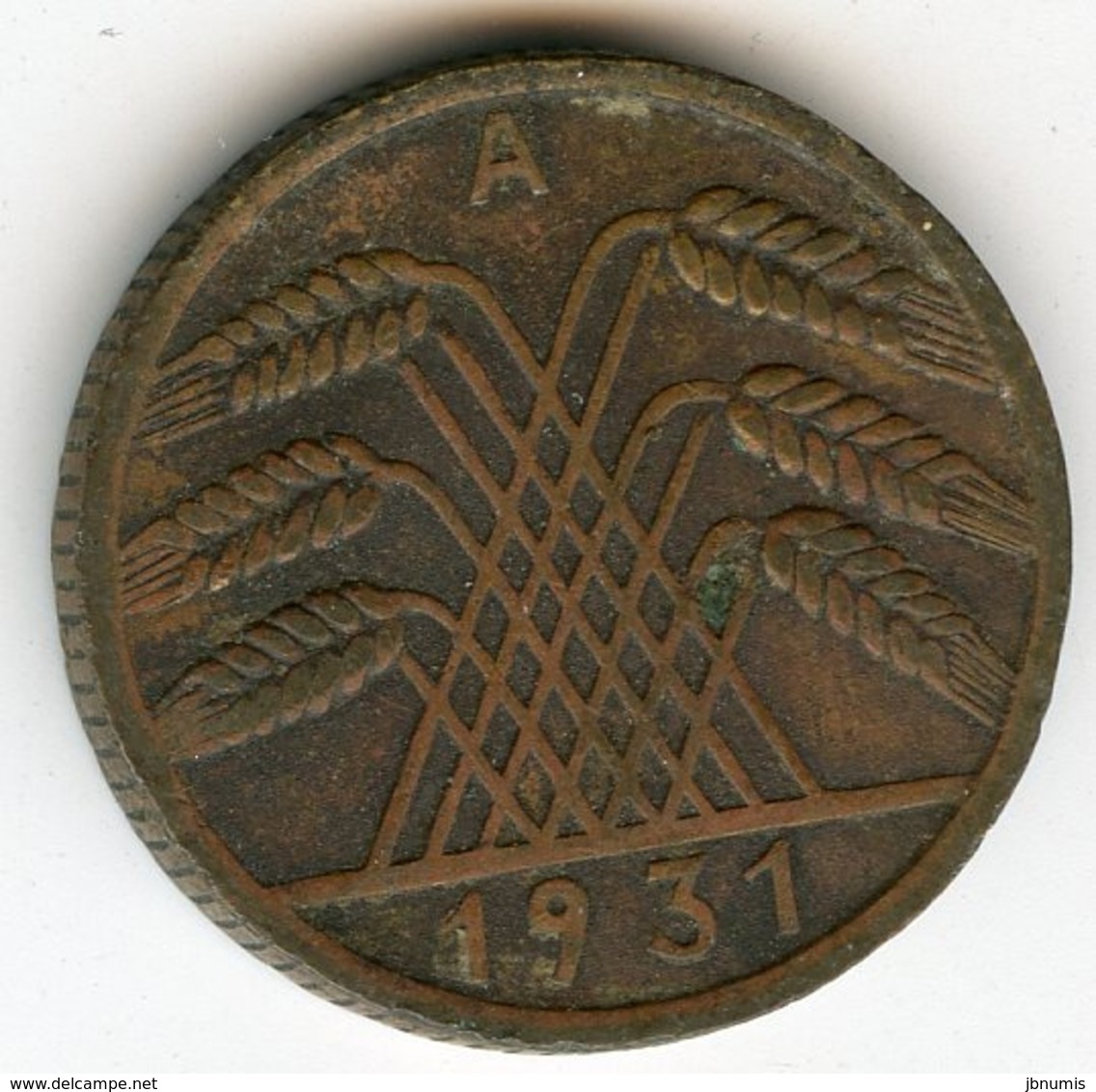 Allemagne Germany 10 Reichspfennig 1931 A J 317 KM 40 - 10 Renten- & 10 Reichspfennig