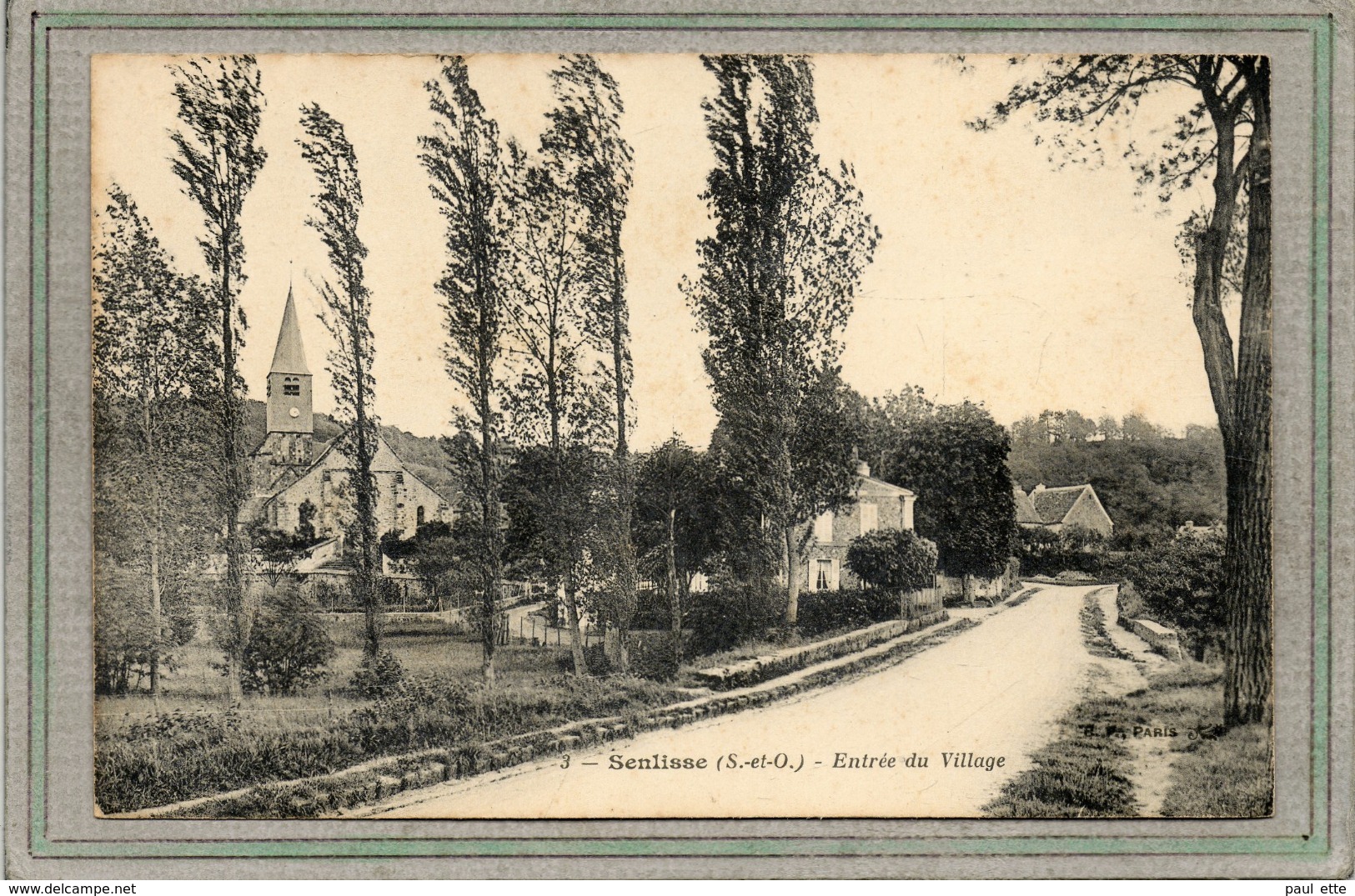 CPA - SENLISSE (78) - Aspect De L'entrée Du Bourg En 1910 - Otros & Sin Clasificación