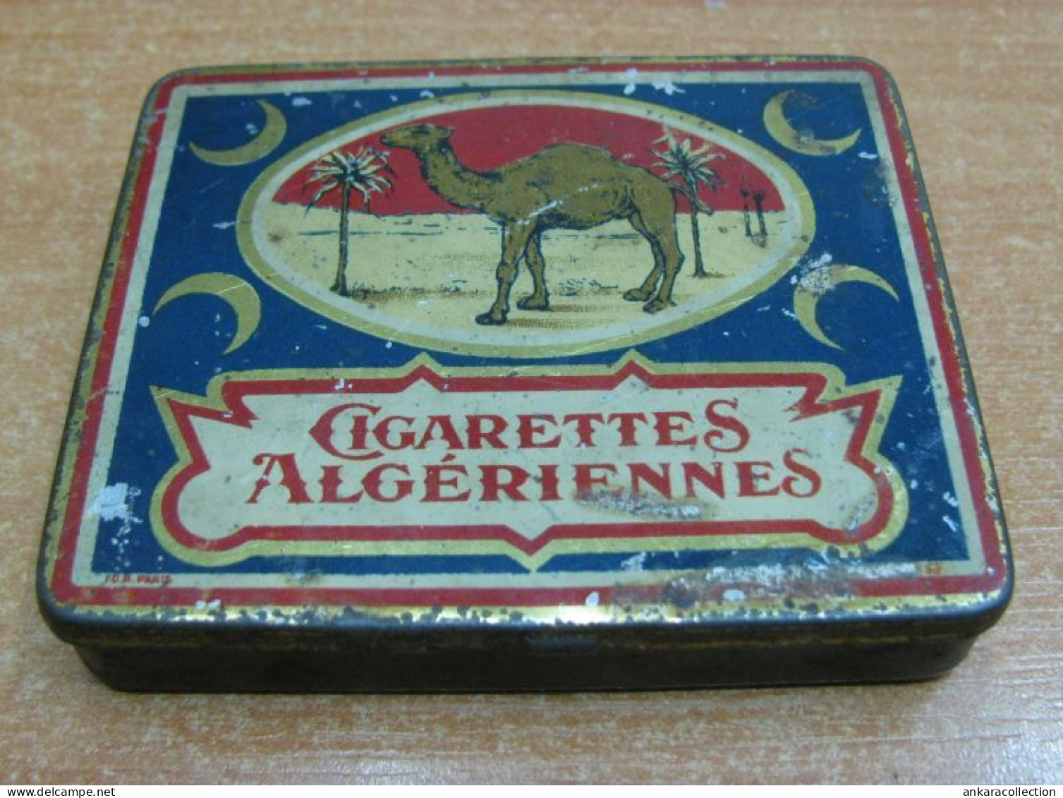 AC - ALGERIENNES CIGARETTES CIGARETTE - TOBACCO EMPTY VINTAGE TIN BOX - Cajas Para Tabaco (vacios)
