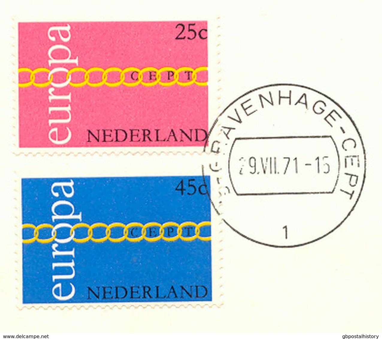 NETHERLANDS CEPT 1971, La Conférence Européenne Of The Administration Des Postes - Briefe U. Dokumente