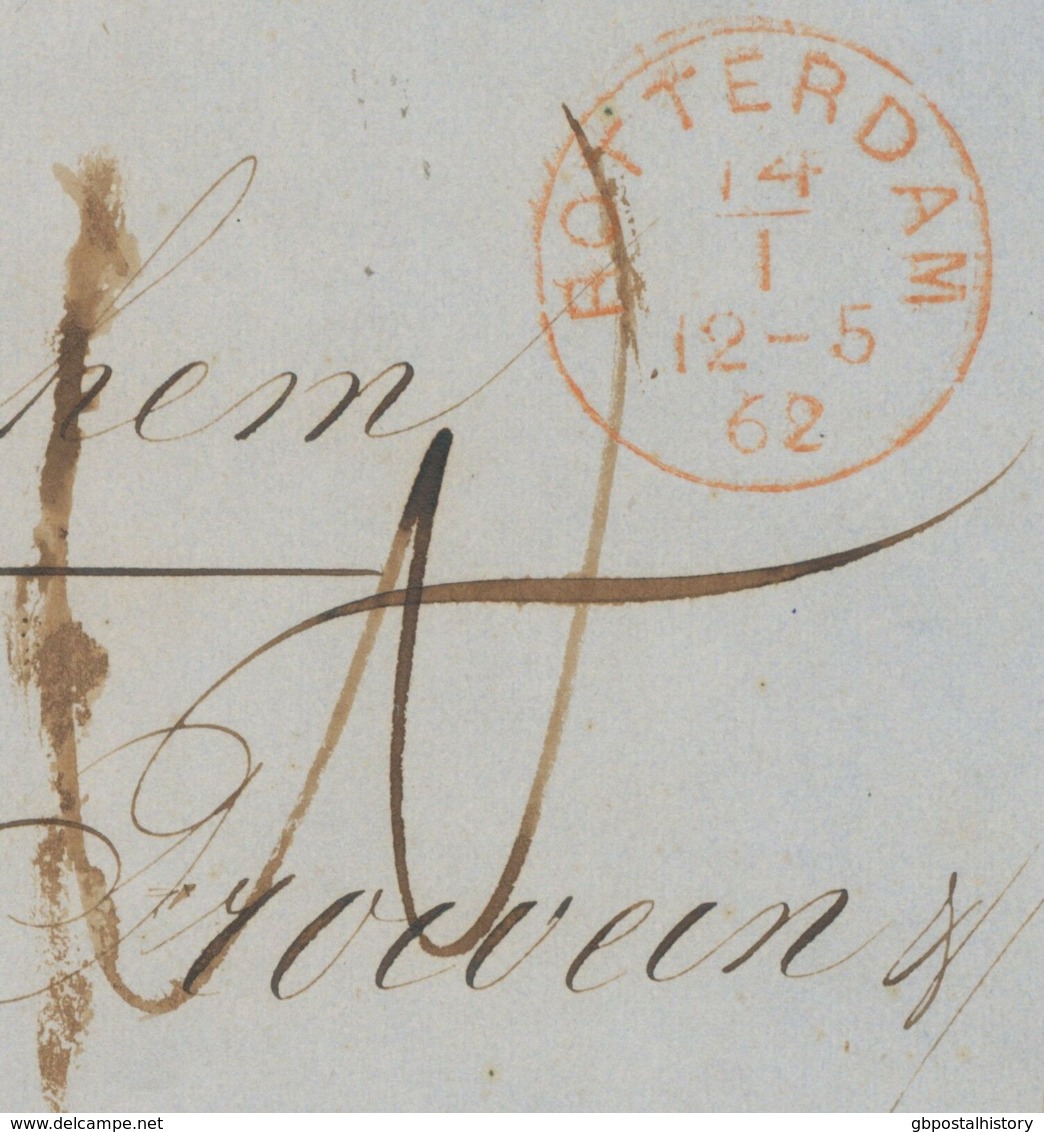 NIEDERLANDE 1862 Original Letter From Shipbroker Joh. Ooms ROTTERDAM - ARNHEM - ...-1852 Voorlopers