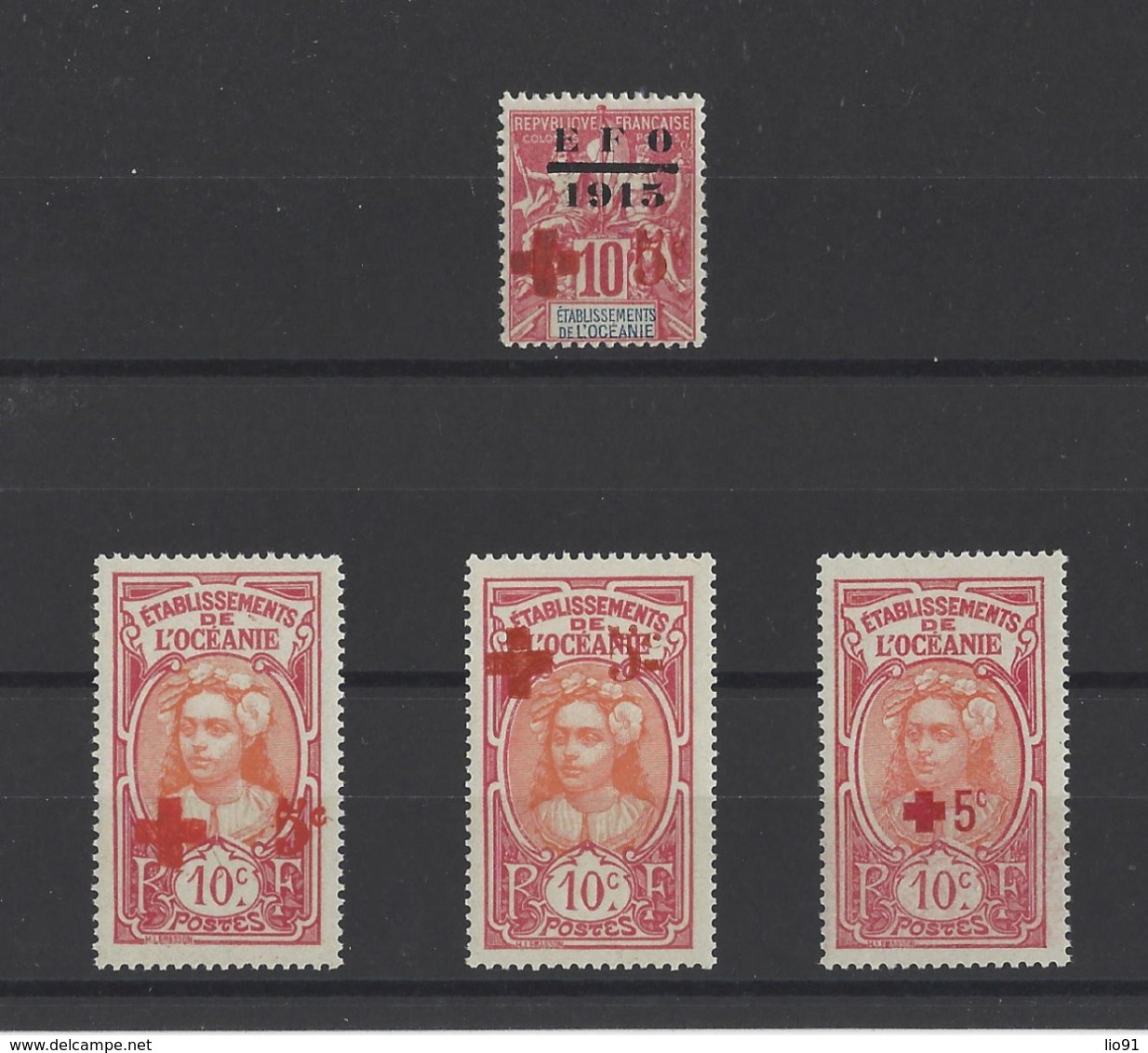 OCEANIE.  YT   N° 39/42  Neuf **  1915 - Unused Stamps