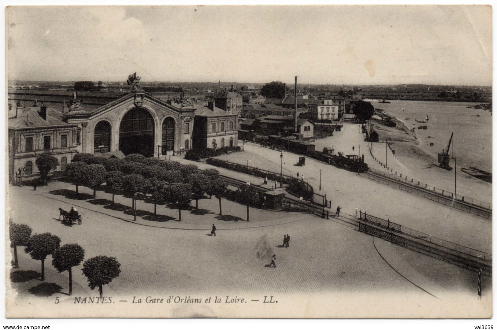 Nantes (Loire Atlantique 44) - La Gare D'Orléans Et La Loire (franchise Militaire) - Nantes