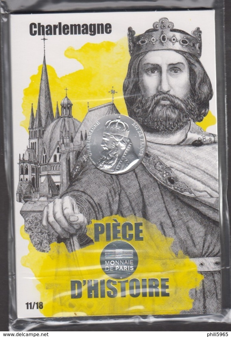 France - Pièce De 10 Euros Argent - Pièce D'histoire - Charlemagne- N°11 - France