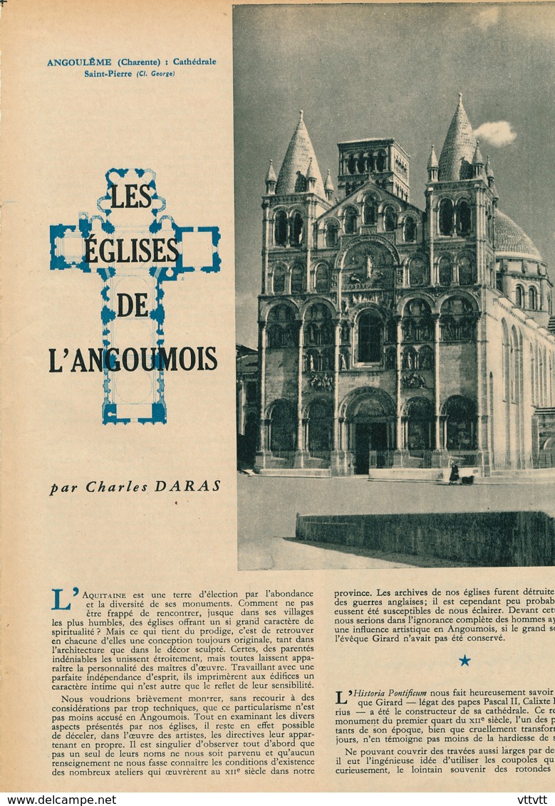 1954 : Document, ANGOULEME, Moulidars, Montmoreau, Saint-Michel, Plassac, Chateauneuf, Lichères, Saint-Amand-de-Boixe... - Non Classés