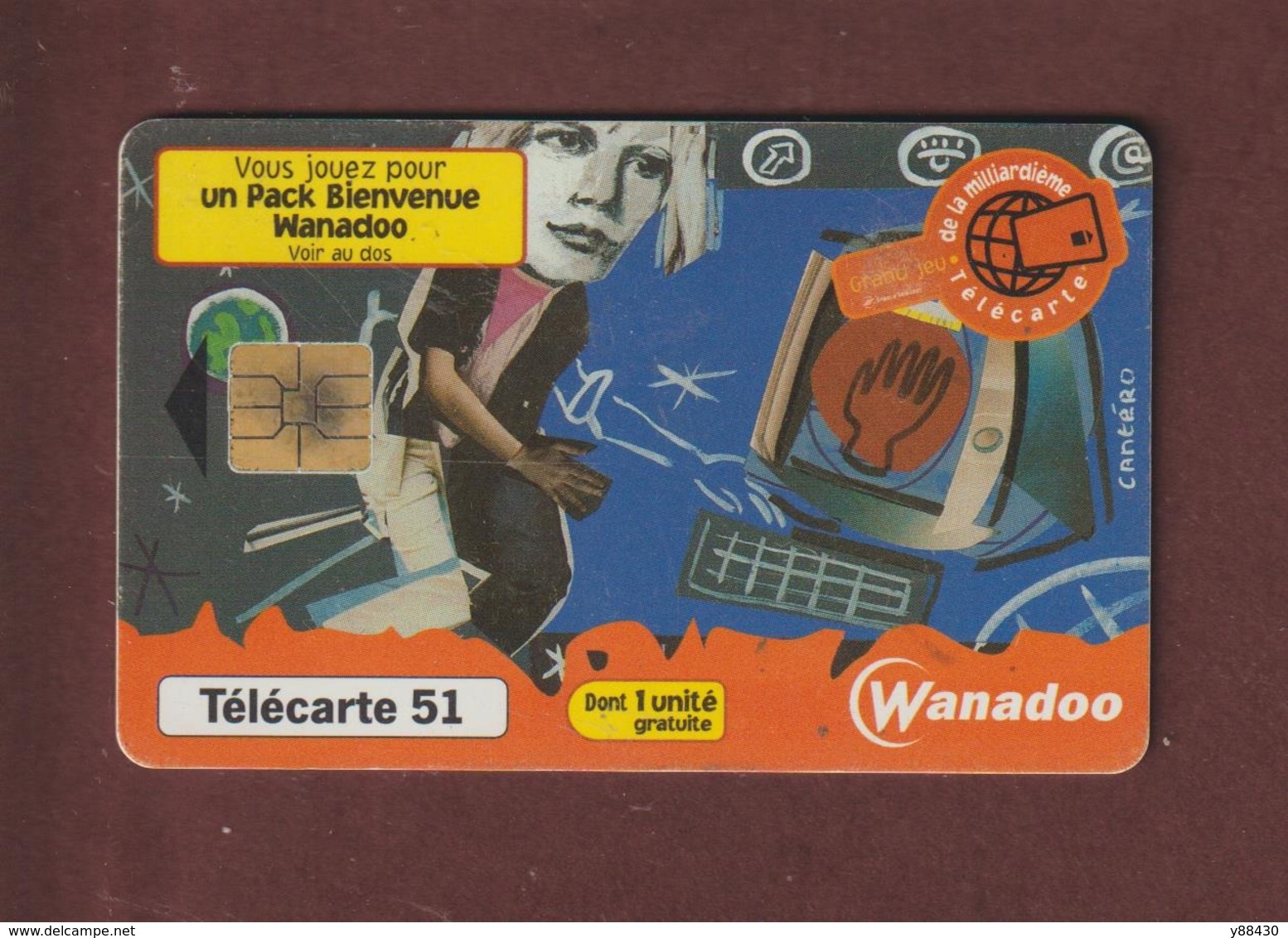 TELECARTE - Carte Téléphonique De 51 Unités - WANADOO...vous Jouez Pour Un Pack Bienvenue - 2 Scannes. - Zonder Classificatie