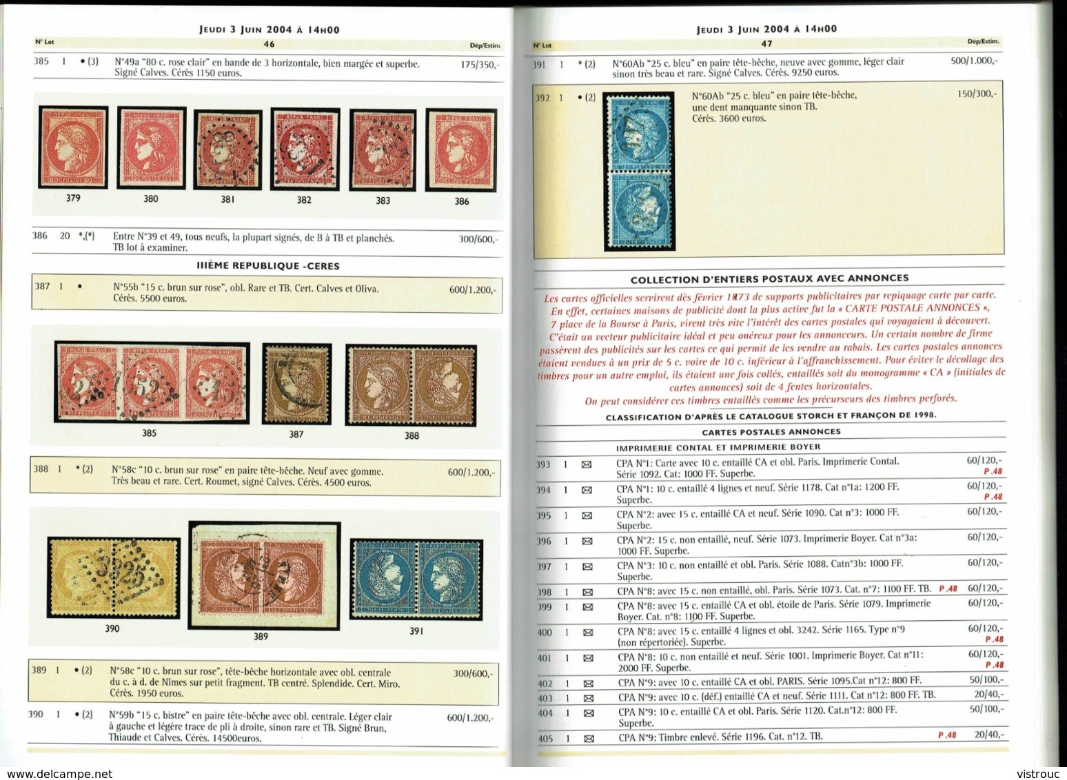 Maison WILLIAM - 226 E Vente Publique Des 3 Et 5 Juin  2004. - Catalogues For Auction Houses