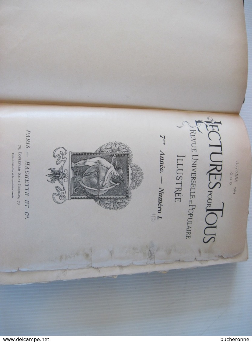 LECTURES POUR TOUS TOME XIII Octobre 1904 Commence A La Page 5  Dans L'état Nombreus Récits Et  Images - 1901-1940