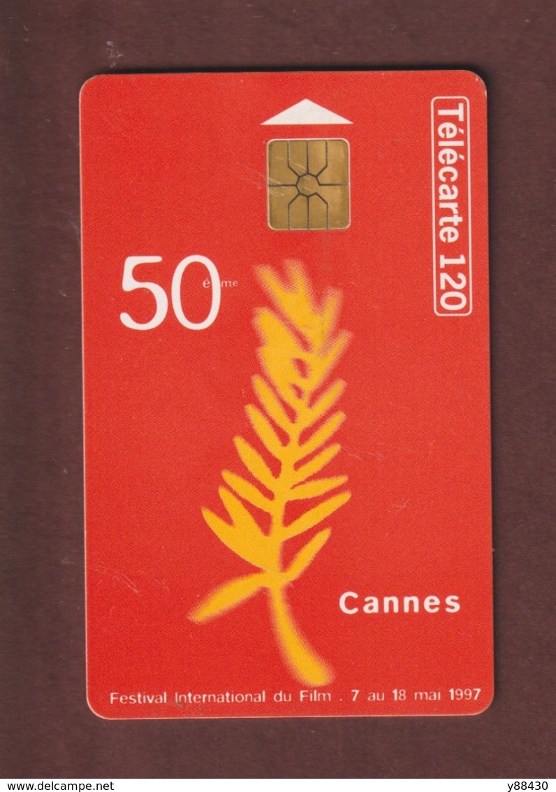 TELECARTE - Carte Téléphonique De 120 Unités - CANNES . Festival International Du Film Du 7 Au 18 Mai 1997 - 2 Scannes. - 120 Unidades