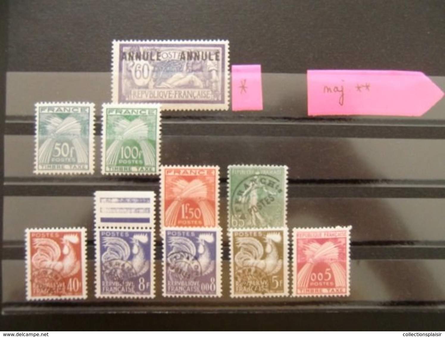 COLLECTION FRANCE ET QUELQUES COLONIES + NOMBREUX VRACS TIMBRES NEUFS + DE 2300 TIMBRES