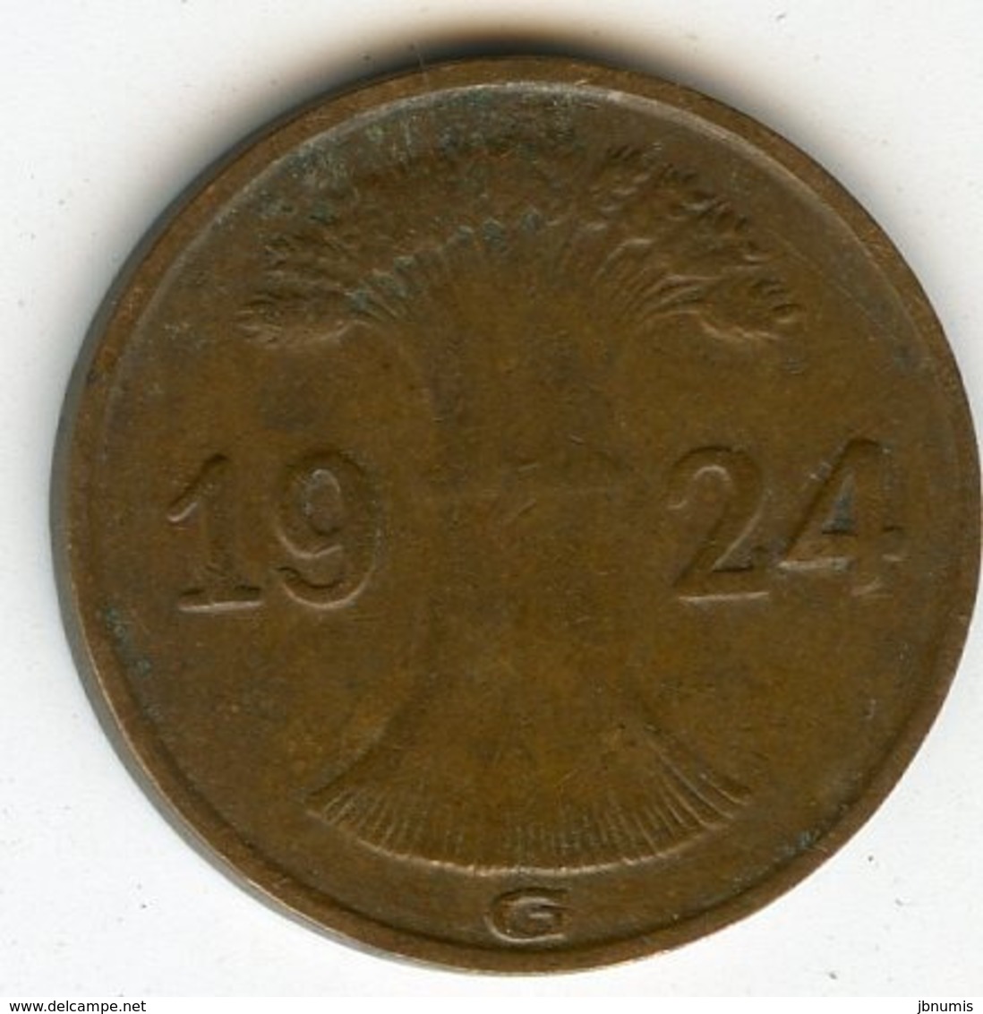 Allemagne Germany 1 Reichspfennig 1924 G J 313 KM 37 - 1 Rentenpfennig & 1 Reichspfennig